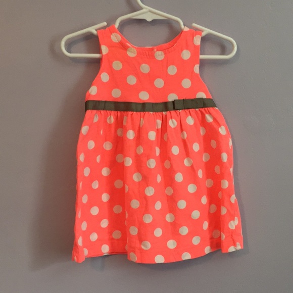 Carter’s orange and white polka dot dress - Picture 1 of 9